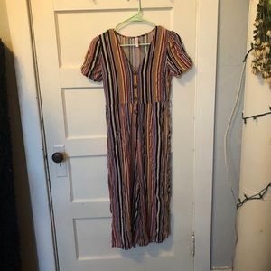 STRIPED JUMPSUIT